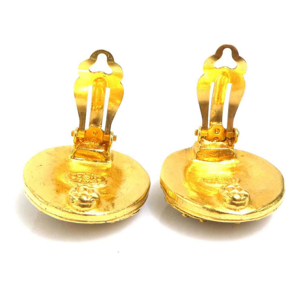 CHANEL Gold Logo Earrings - Picture 5 of 9